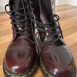 Dr. Martens Burgundy Lace Up Boots